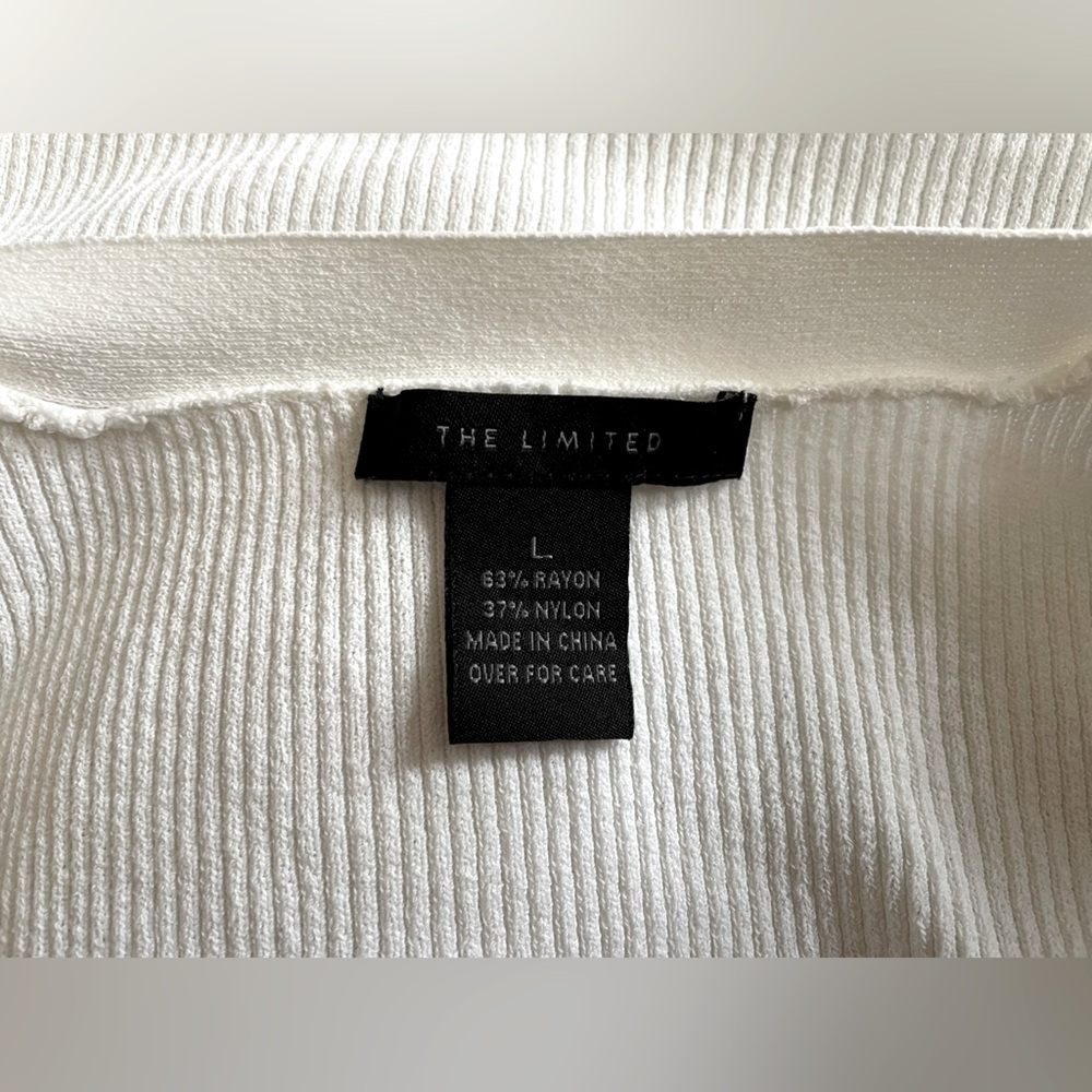 The Limited Cardigan & Tank Top Twin Set - White - Picture 6 of 7